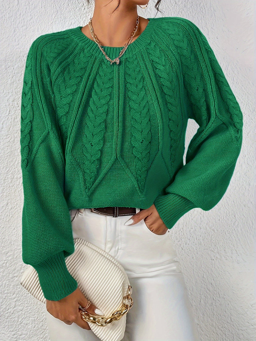 Ophelia | Entspannter Zopfmuster-Pullover