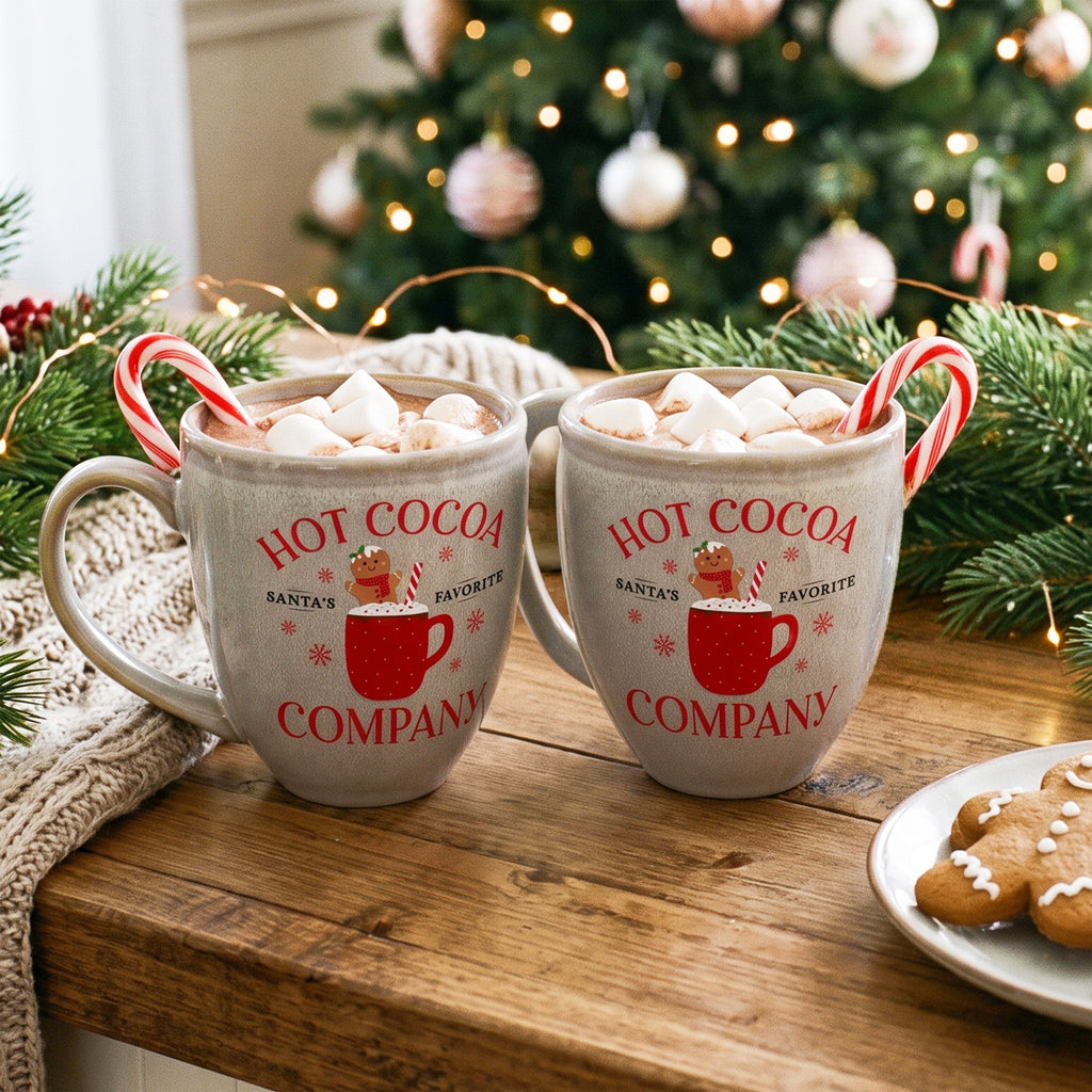 Hot Cocoa Co. - 2 Piece Ceramic Mug Set