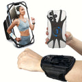 360° Rotation Sports Phone Arm Strap Wrist Holder for Running Gym Workout – Removable Adjustable Armband for 4.5 to 7 Inch Phones iPhone Samsung Android