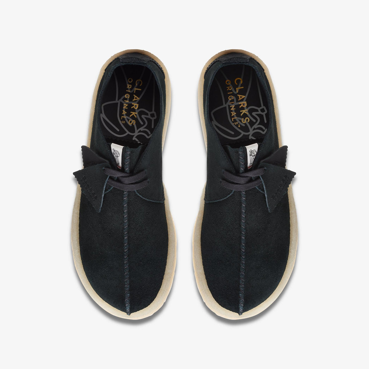 Mens Clarks Trek Cup - Black Suede
