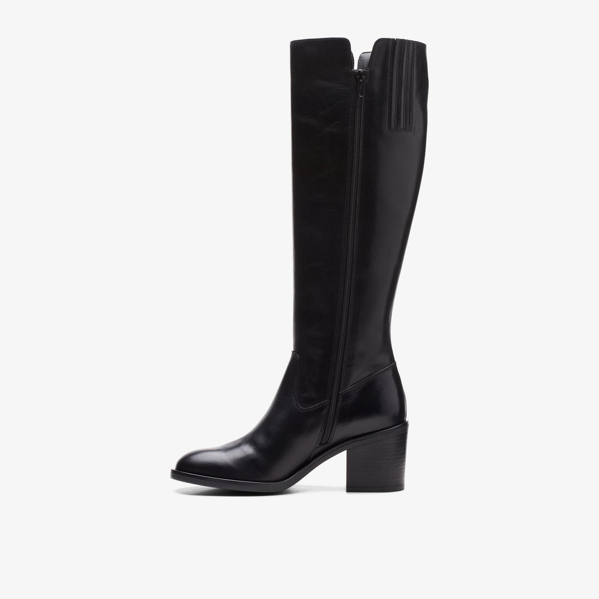 Womens Clarks Valvestino Hi - Black Leather