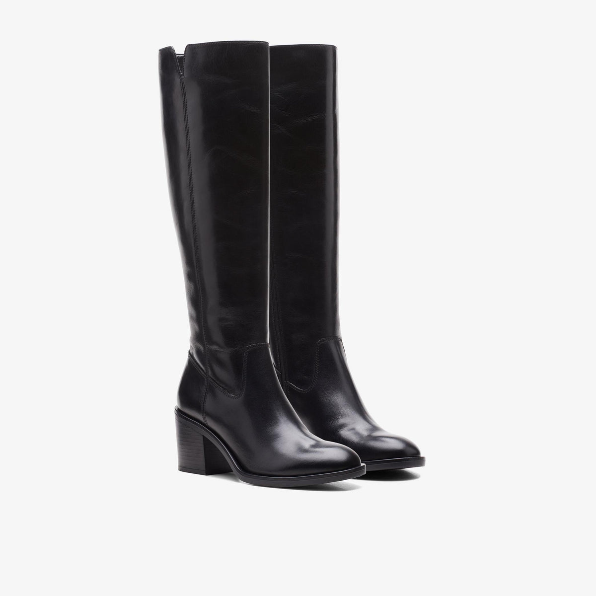 Womens Clarks Valvestino Hi - Black Leather