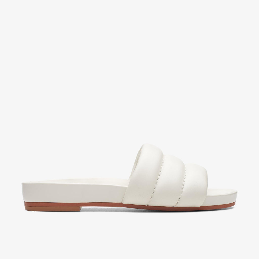 Womens Clarks Pure Soft - Off White Leather