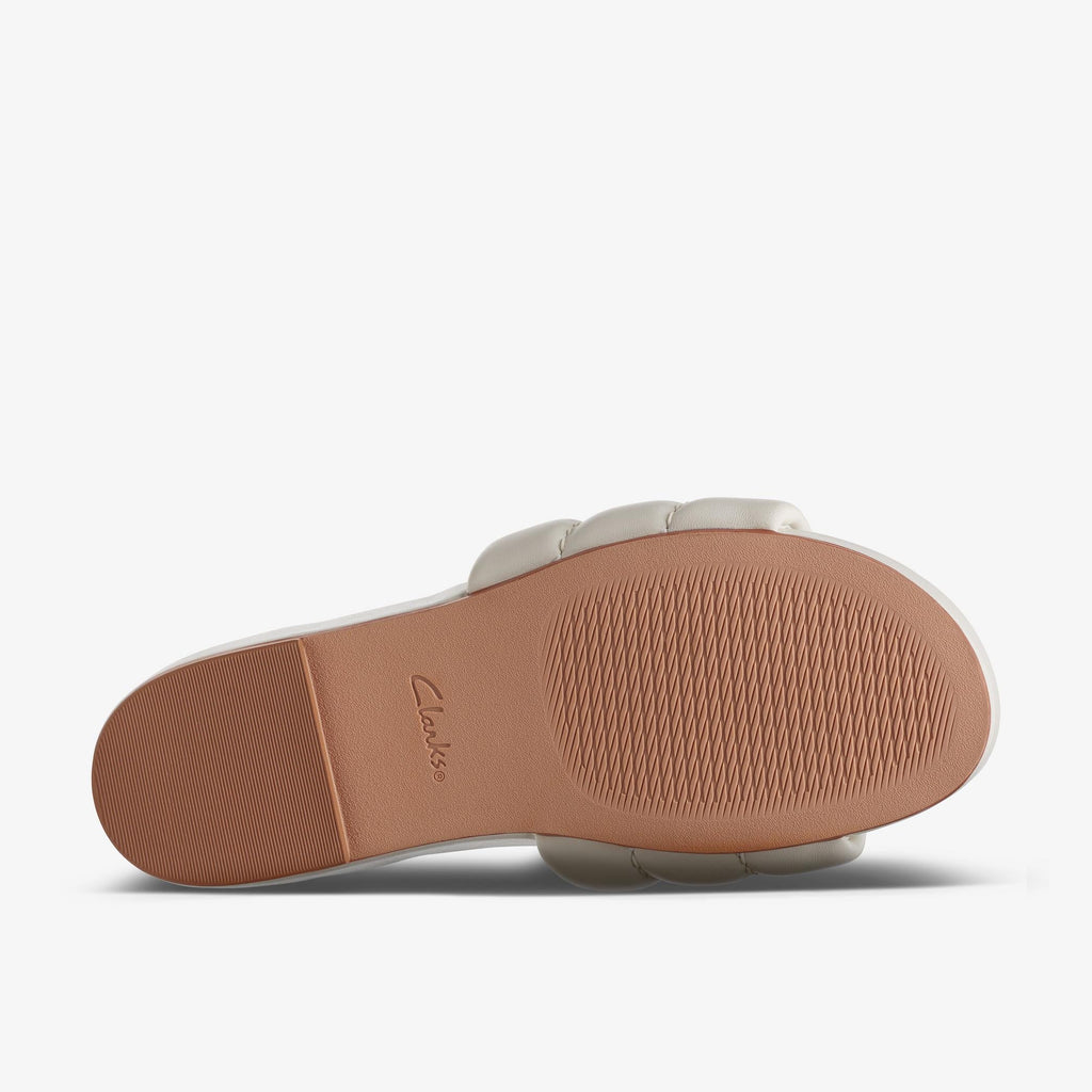 Womens Clarks Pure Soft - Off White Leather