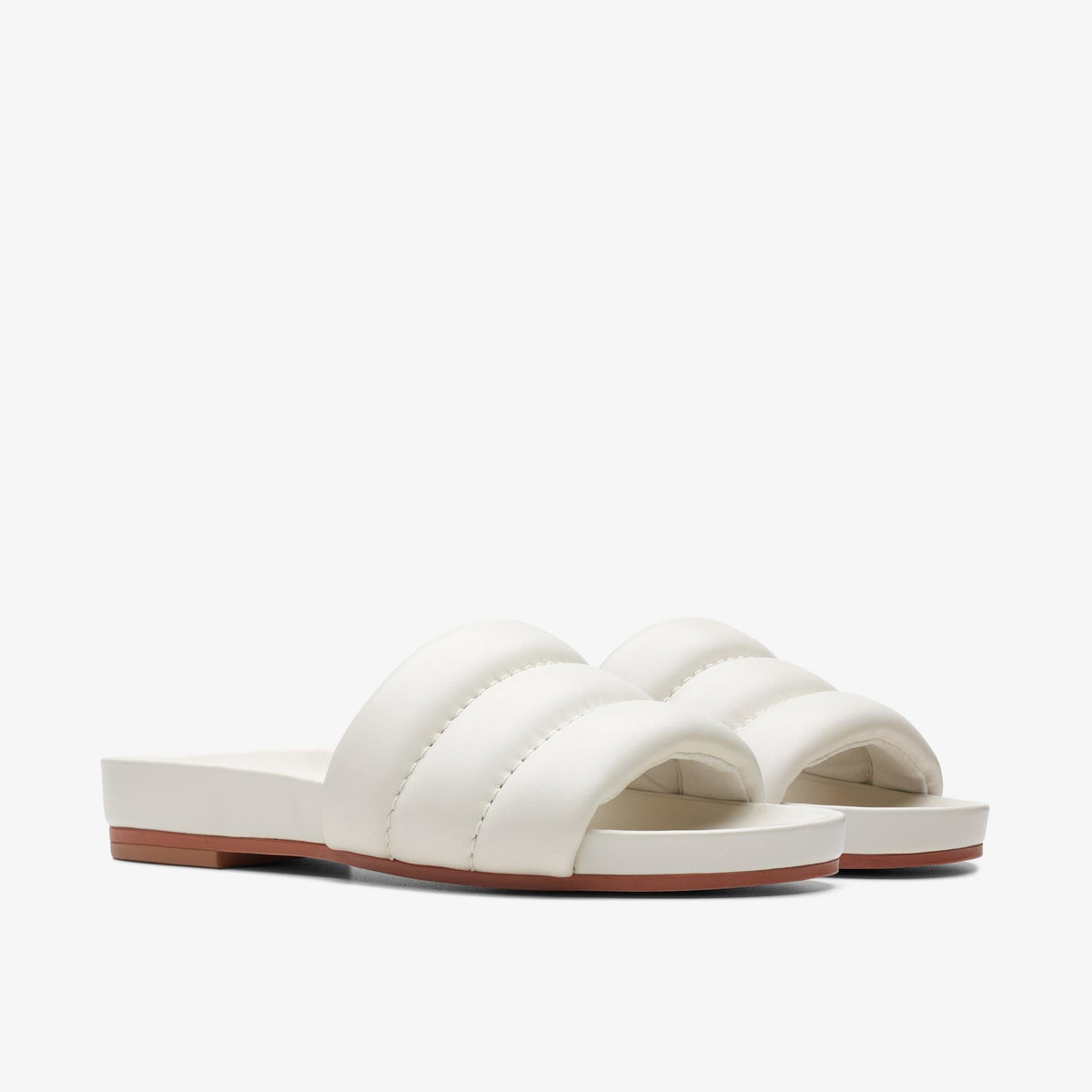 Womens Clarks Pure Soft - Off White Leather