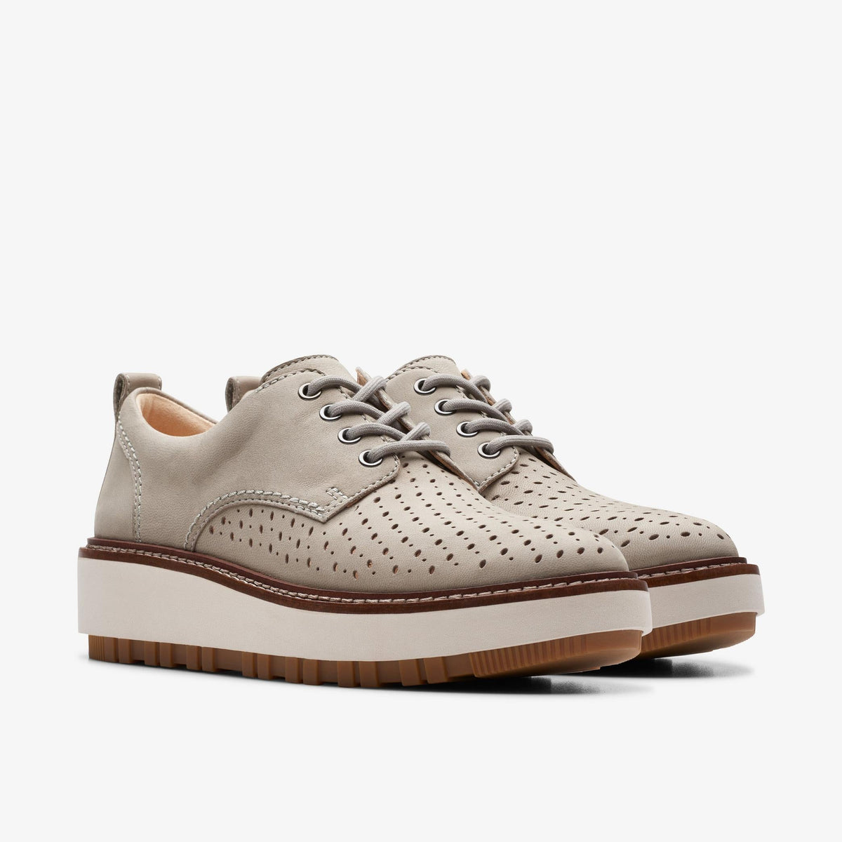 Womens Clarks Oriannaw Move - Stone Nubuck