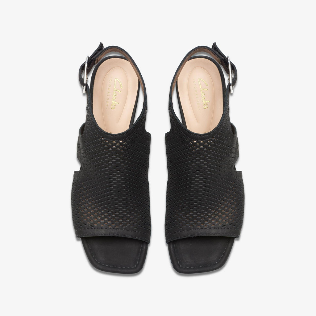 Womens Clarks Siara 65 Flow - Black Nubuck