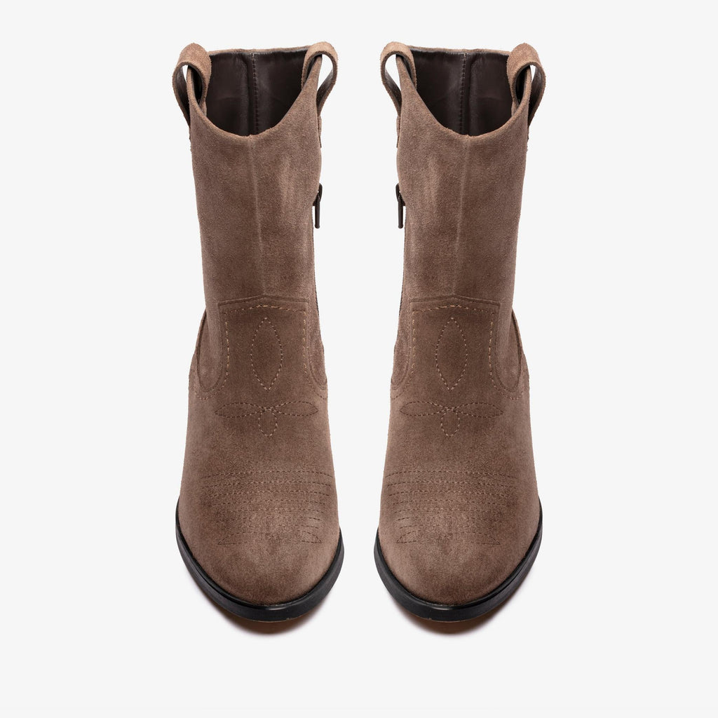 Womens Clarks Octavia up - Taupe Suede
