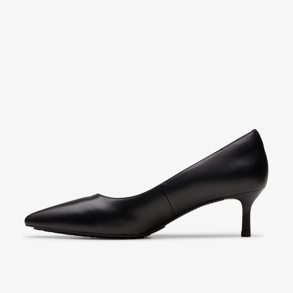 Womens Clarks Adela Court - Black Leather