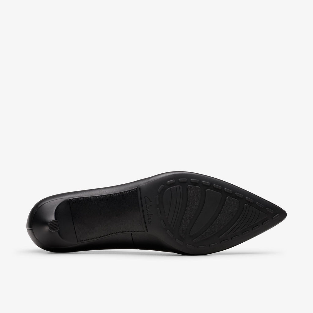 Womens Clarks Adela Court - Black Leather