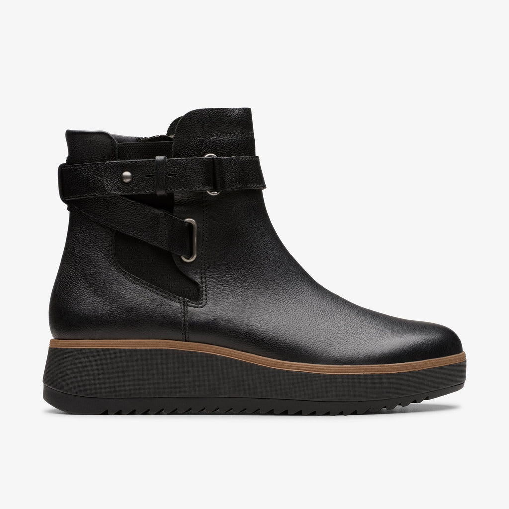 Womens Clarks Zylah Faye - Black Leather
