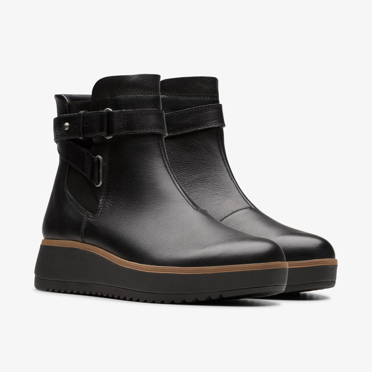 Womens Clarks Zylah Faye - Black Leather