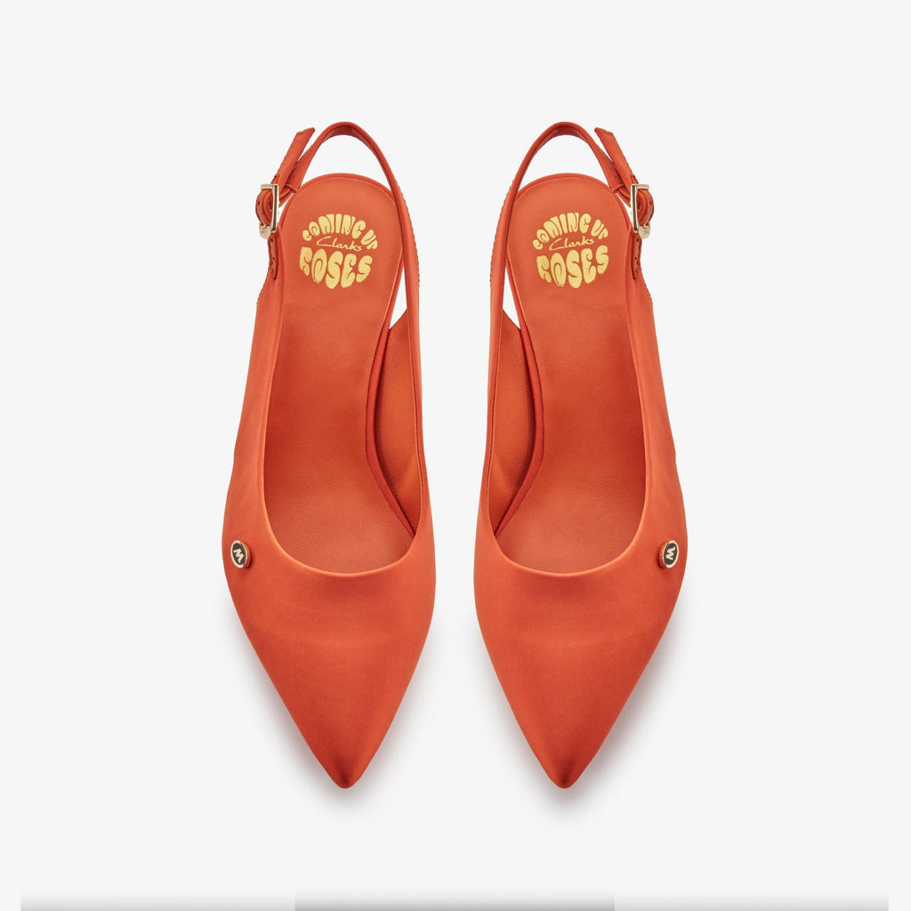 Womens Clarks Cur Martine Rose Sling 2 - Orange