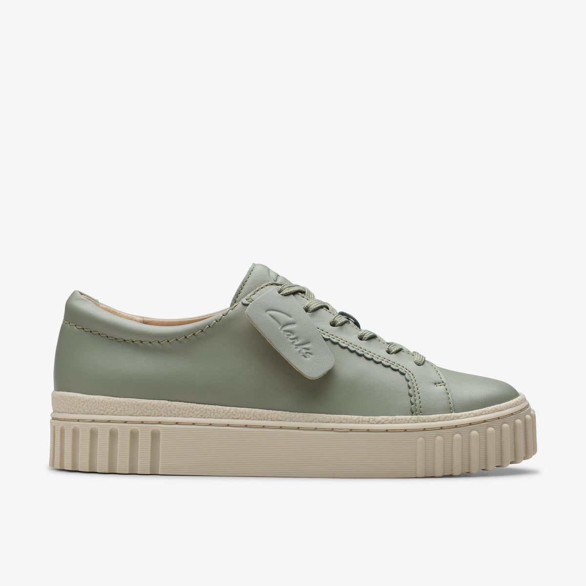 Womens Clarks Mayhill Walk - Light Green Leather