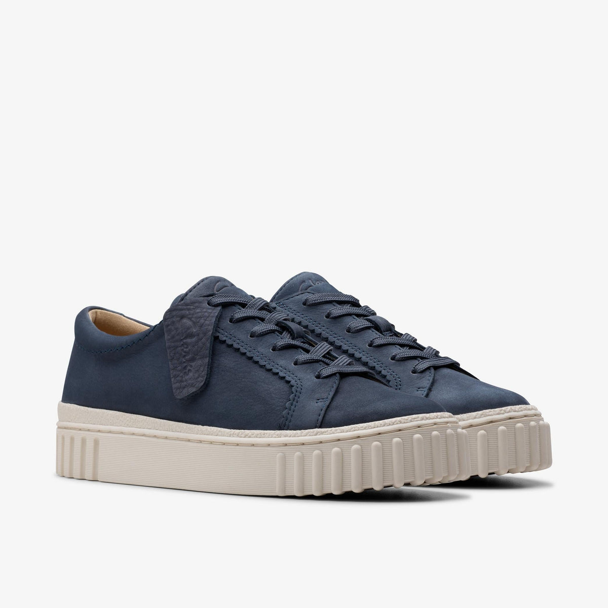 Womens Clarks Mayhill Walk - Navy Nubuck