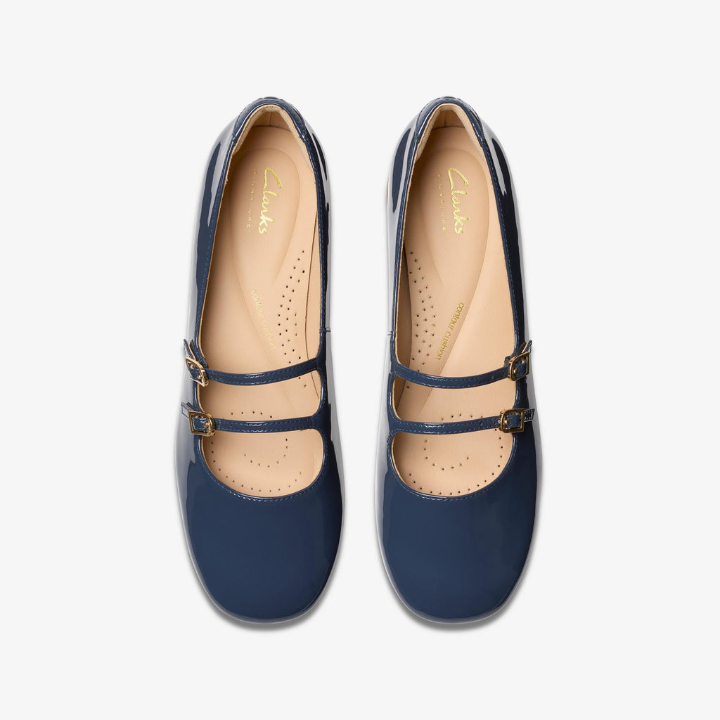 Womens Clarks Daiss30 Shine - Navy