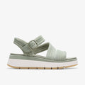 Womens Clarks Tuscan Strap - Light Green Suede