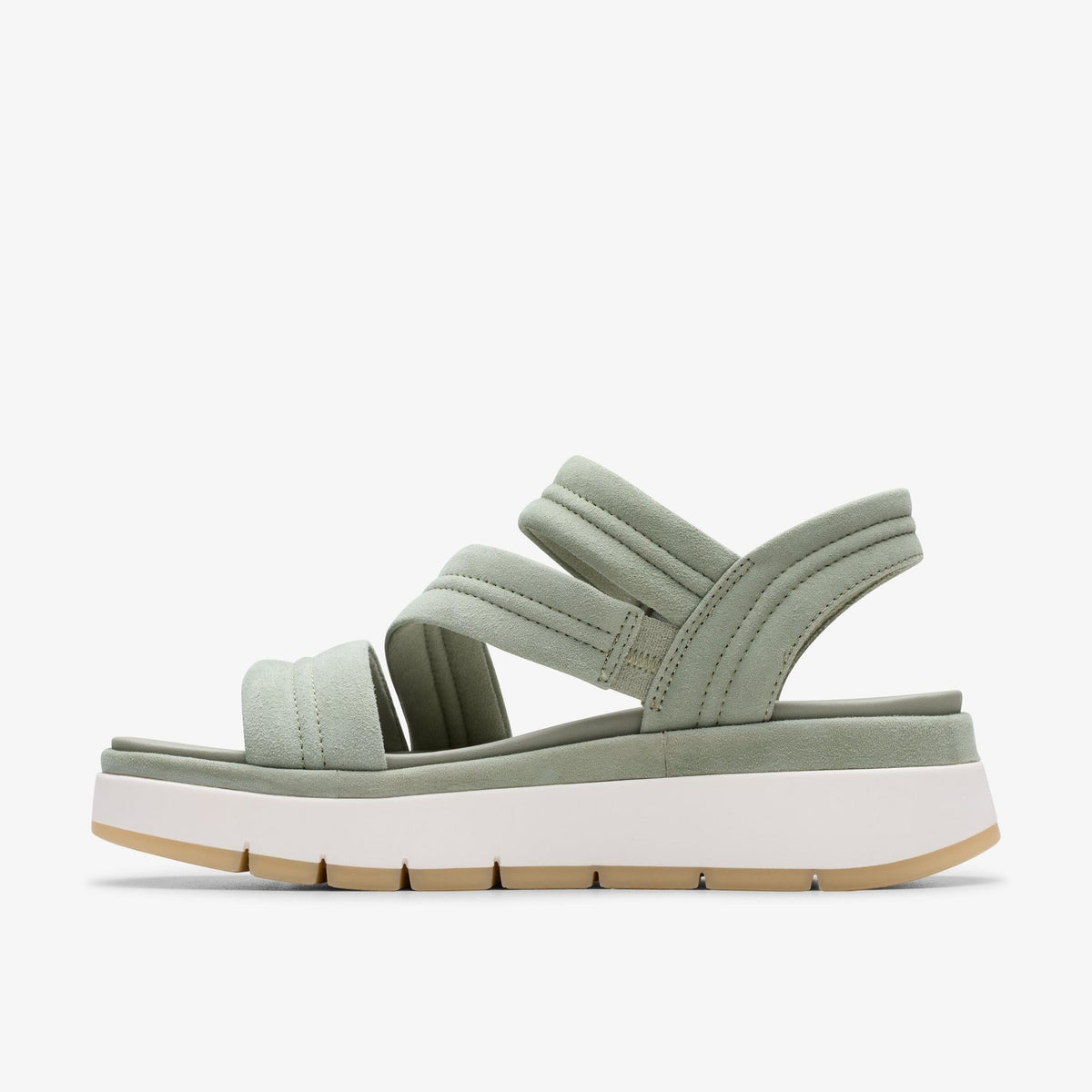 Womens Clarks Tuscan Strap - Light Green Suede