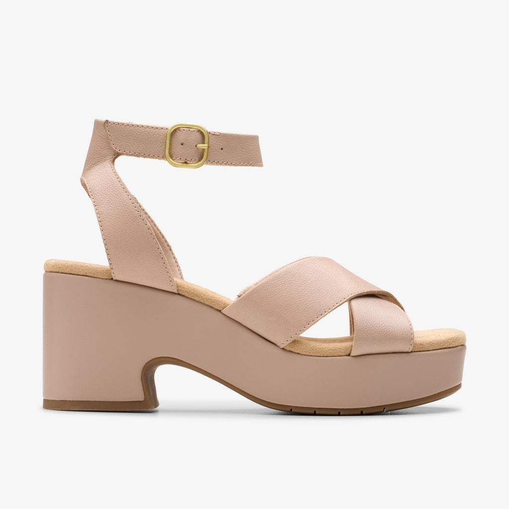 Womens Clarks Nerisa Pearl - Beige Leather