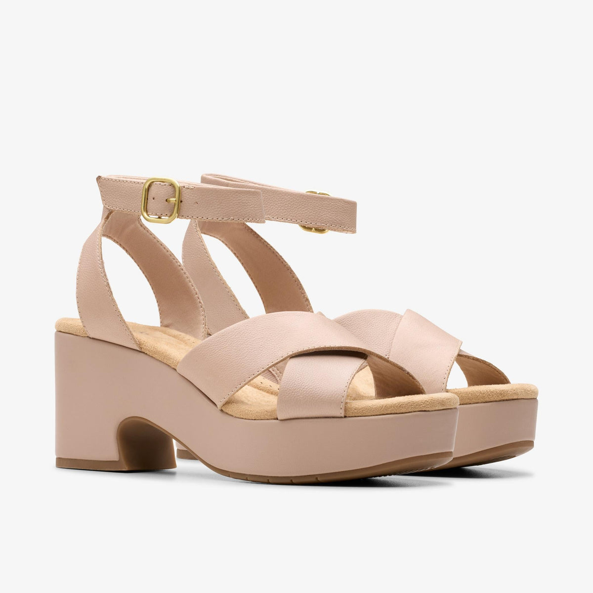 Womens Clarks Nerisa Pearl - Beige Leather