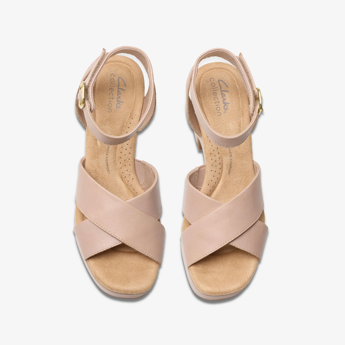 Womens Clarks Nerisa Pearl - Beige Leather