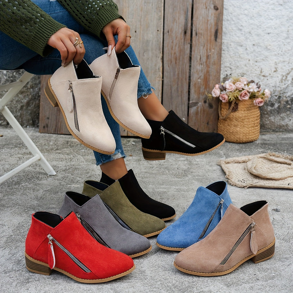 Winifred | Zeitlose Stiefeletten mit seitlichem Reißverschluss