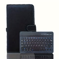 Foldable Bluetooth Keyboard Full Size Wireless Portable with PU Leather, Compact Folding Design for iPhone iPad Android Tablets Laptops