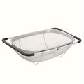 Stainless Steel Colander Expandable Fine Mesh Drain Basket Strainer for Vegetables Fruits for Home Cooking, Dining and Outdoor Meals
