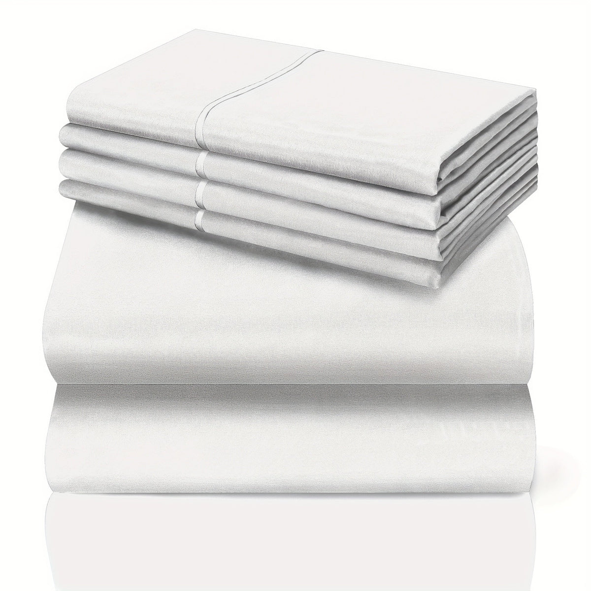 Bed Sheet Set California King 6-Piece Microfiber with 18-Inch Pocket and Sixteen Solid Color Choices