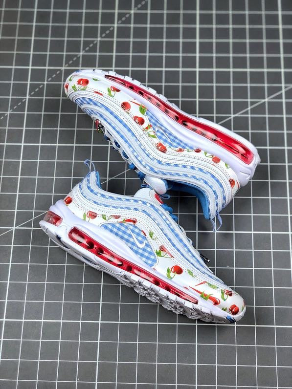 Nike Air Max 97 Cherry – White / Blue Gingham / Red