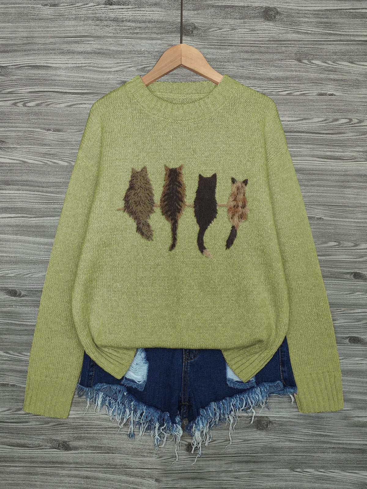 Talia | Gemütlicher Pullover mit Katzenmuster