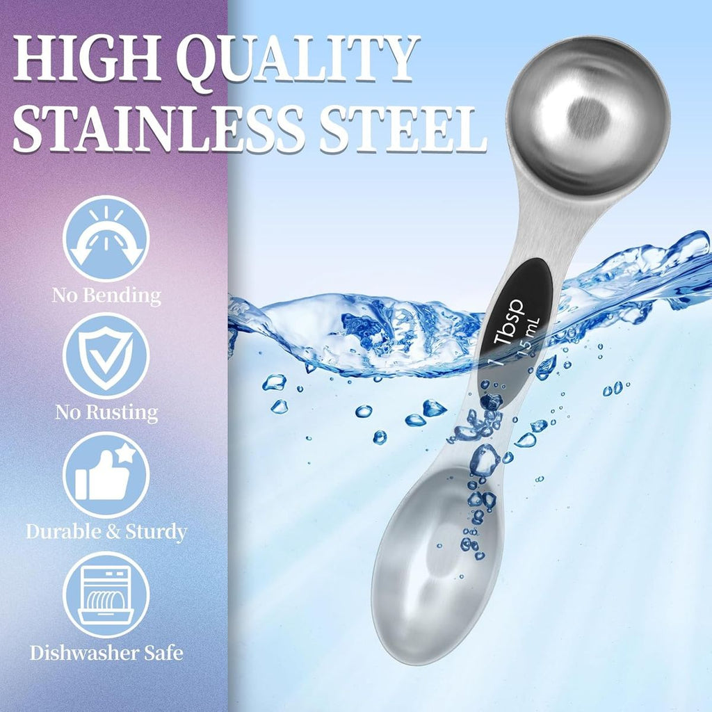 9 Pieces Dual End Measuring Spoons with Leveler
