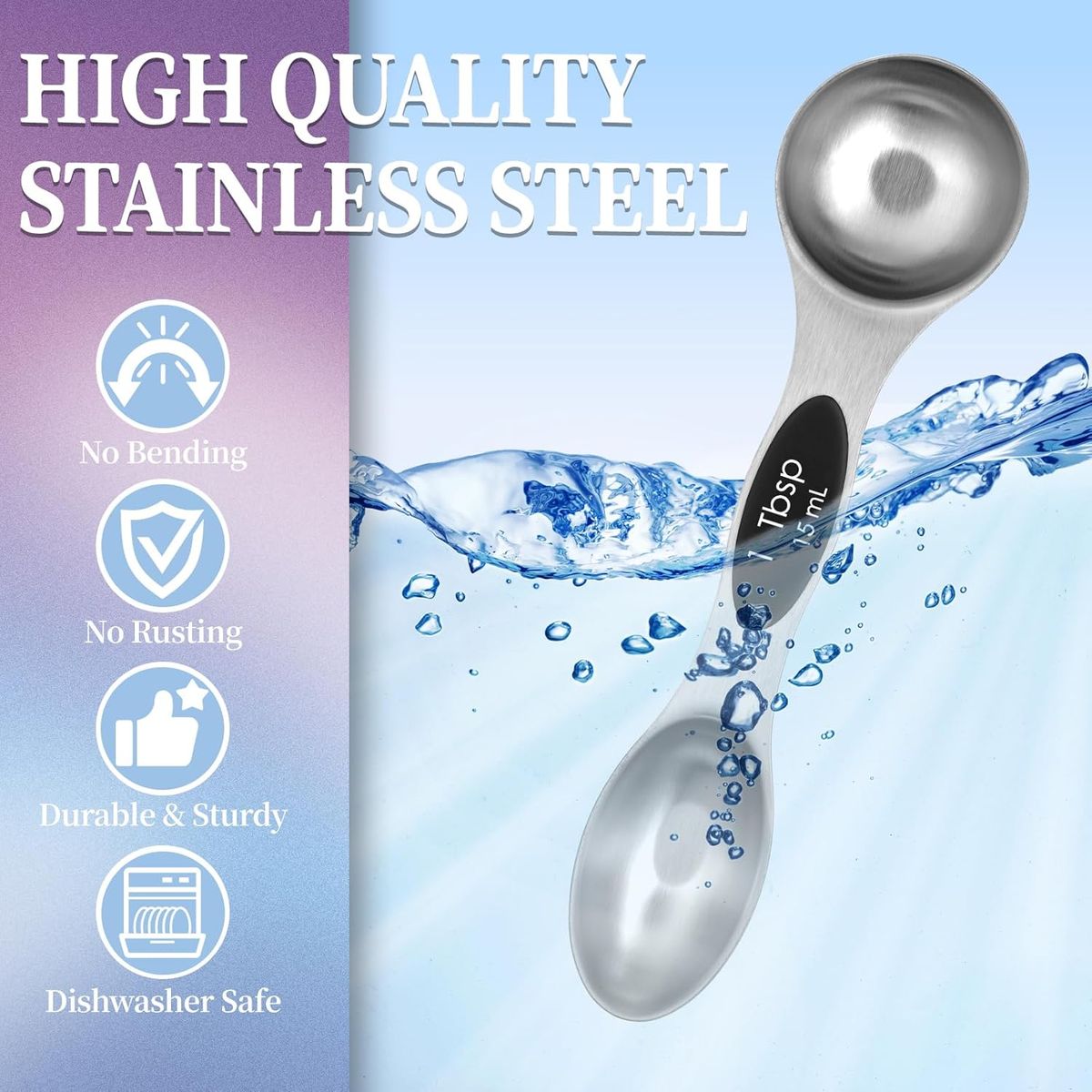 9 Pieces Dual End Measuring Spoons with Leveler