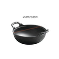 Cast Iron Wok Skillet Non-Stick Deep Stir Fry Pan with Dual Handles - Uncoated Traditional for Home Cooking, Dining and Outdoor Meals