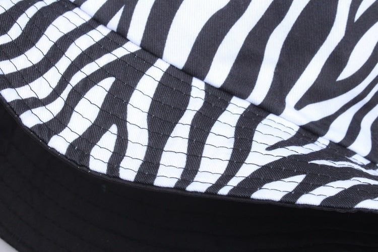 Zendaya Zebra Print Cotton Bucket Hat – Unisex, Short Brim