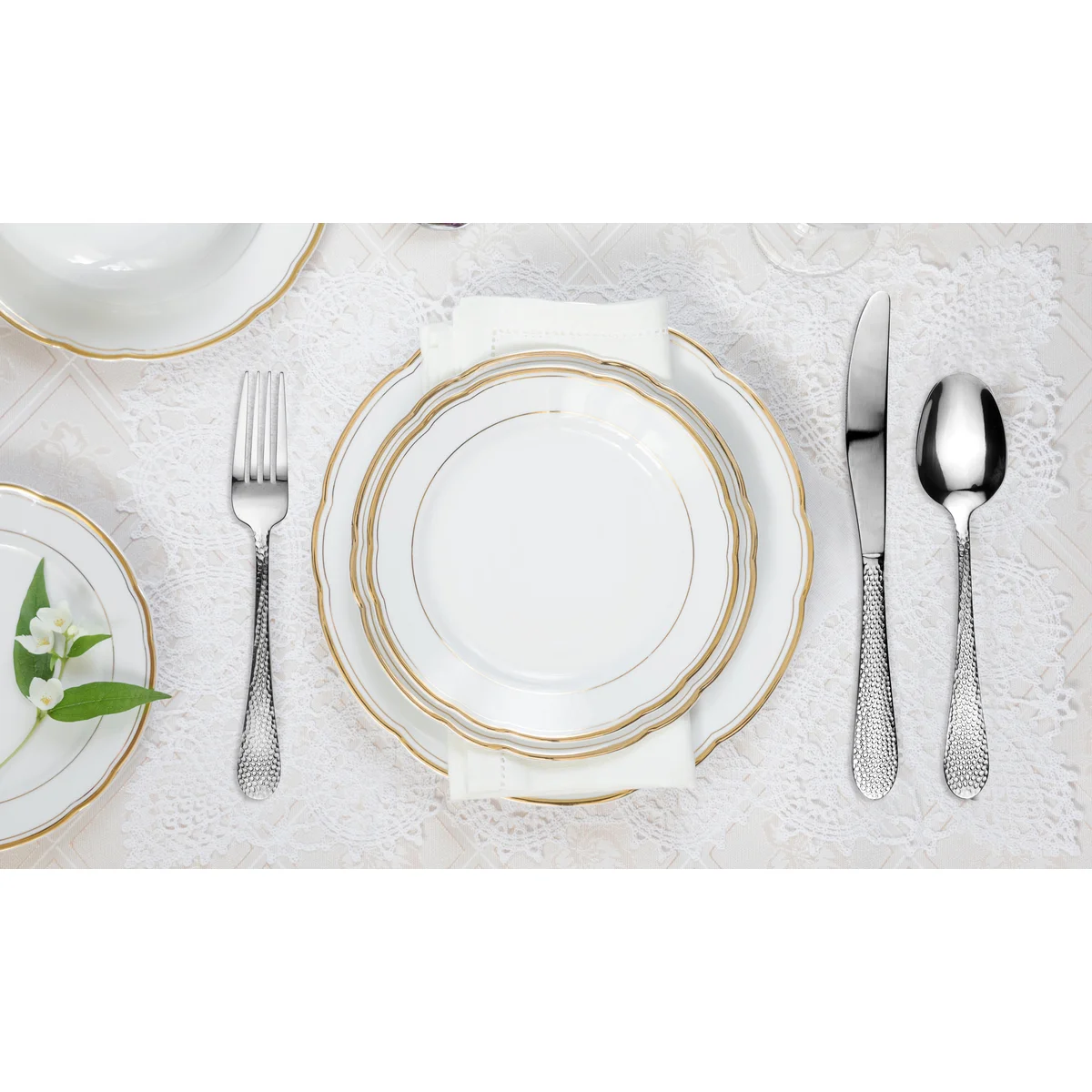 40 Piece Stainless Steel Silverware Set for 8