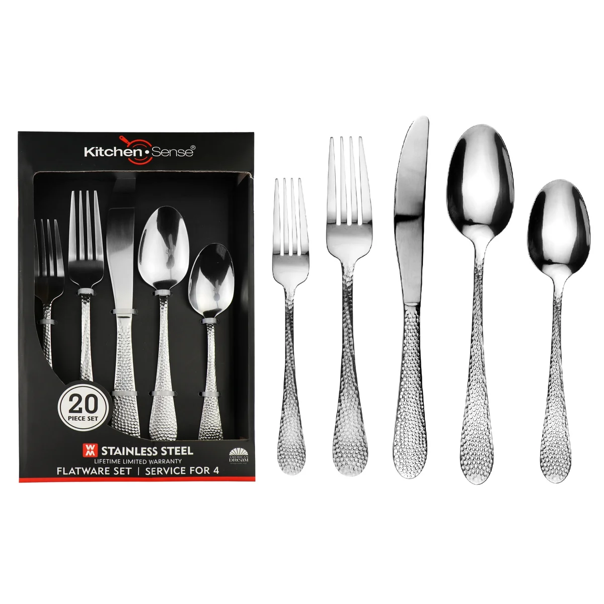 40 Piece Stainless Steel Silverware Set for 8
