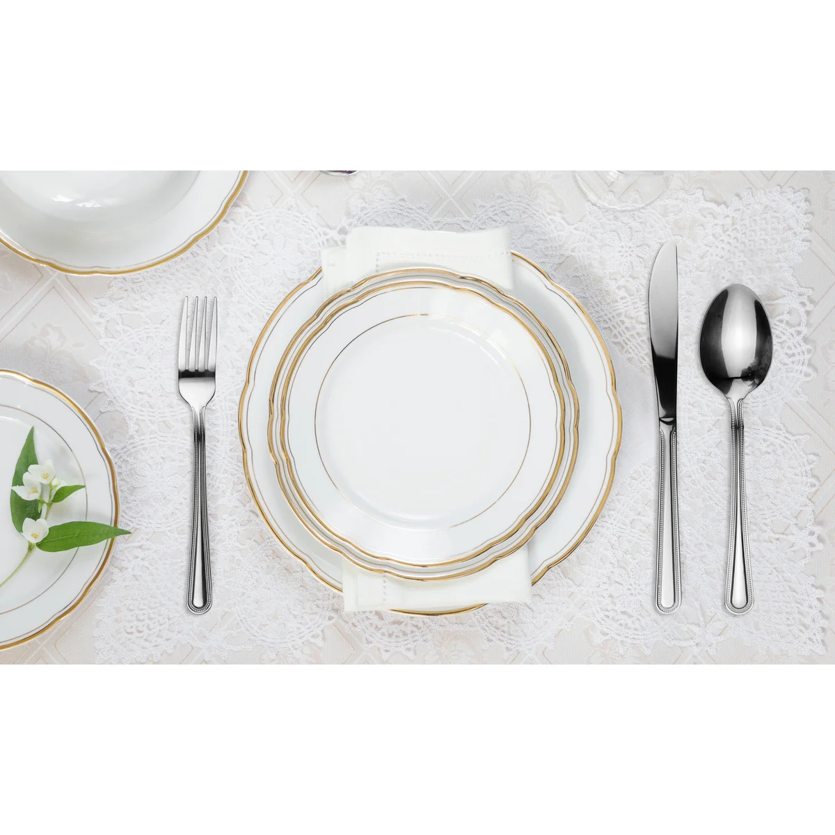 40 Piece Stainless Steel Silverware Set for 8