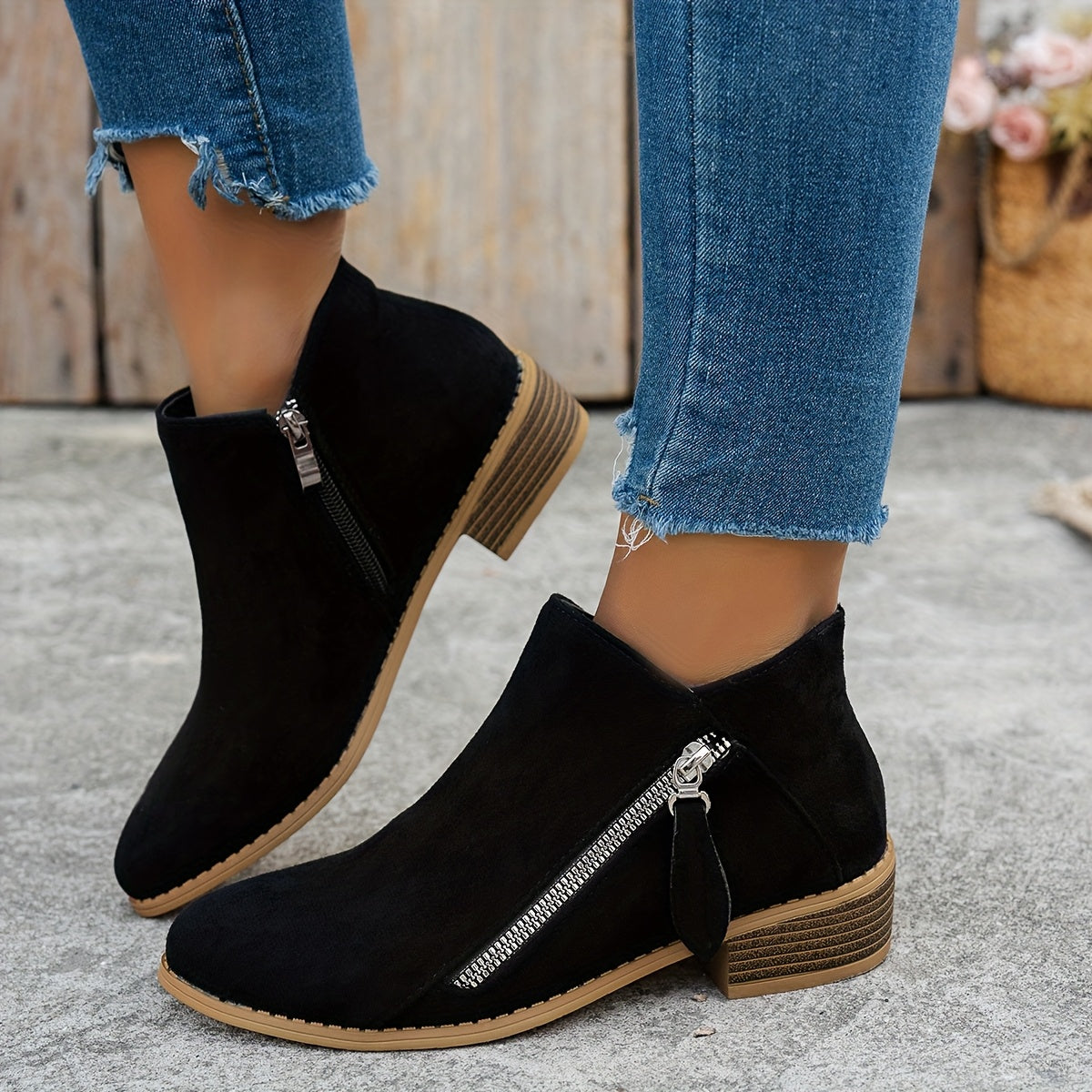 Winifred | Zeitlose Stiefeletten mit seitlichem Reißverschluss