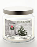 Tree Farm 12.8 Oz Candle Glass Jar with Brushed Silver Metal Lid