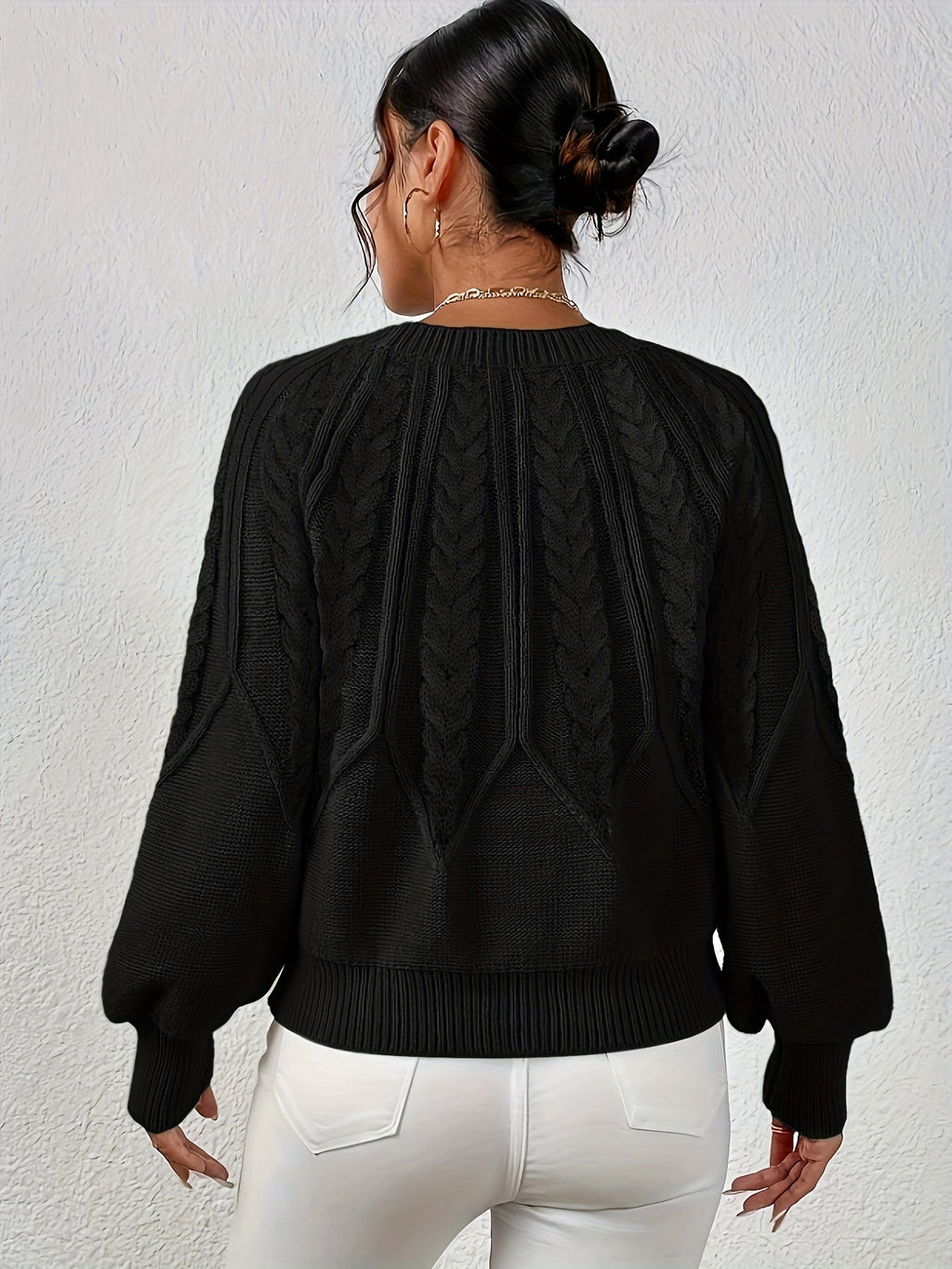 Ophelia | Entspannter Zopfmuster-Pullover