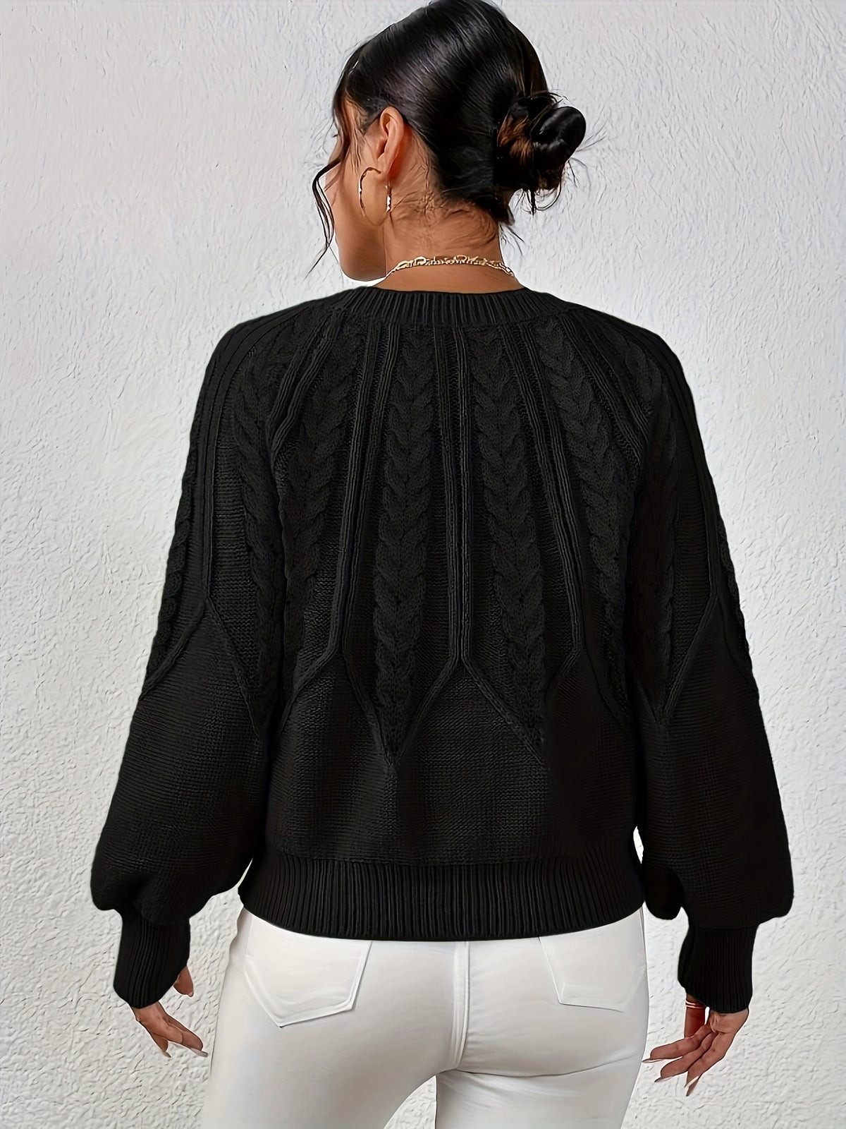 Ophelia | Entspannter Zopfmuster-Pullover