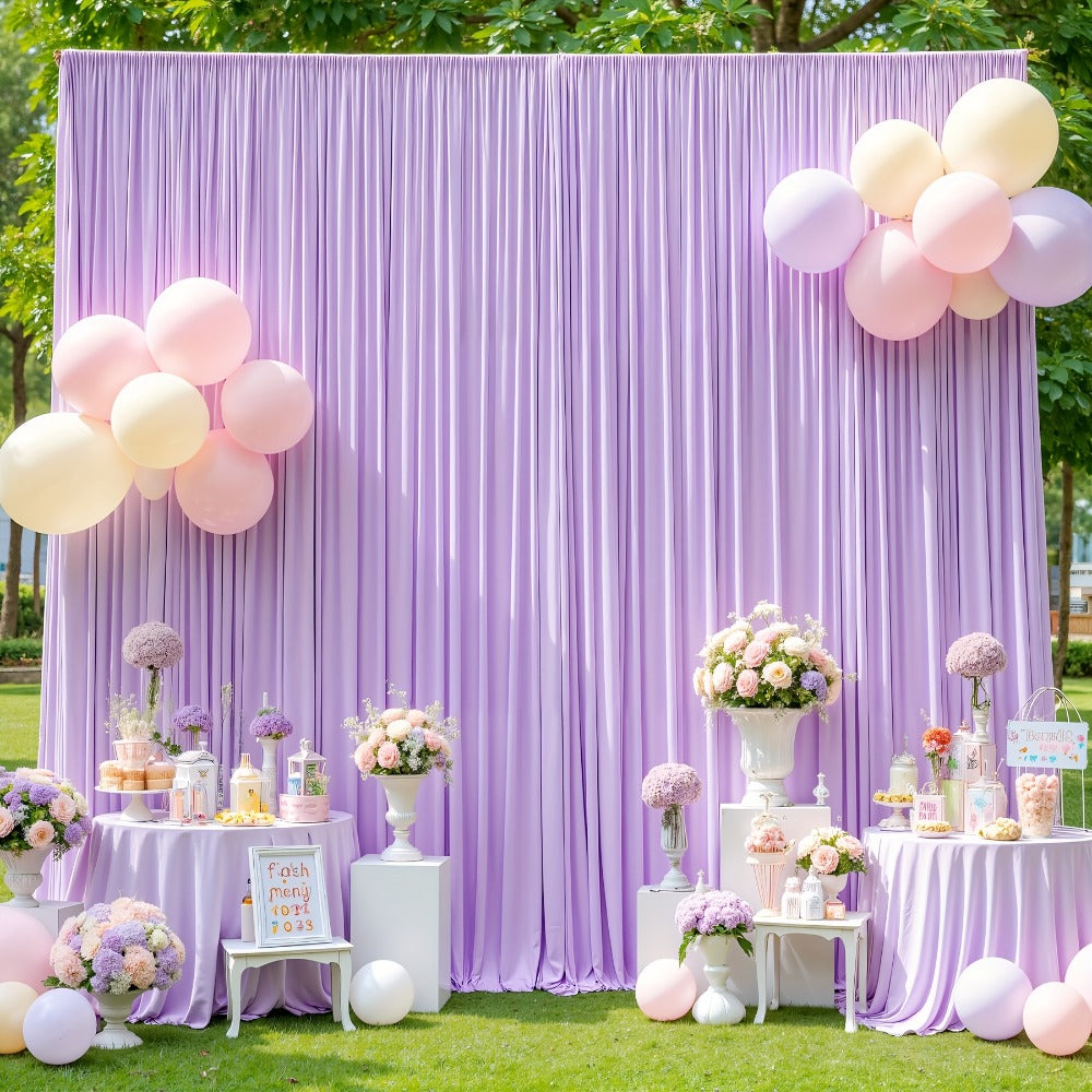 4-Pack 5x10ft Elegant Spandex Photography Backdrop | Wear-Resistant, Wrinkle-Free, Soft & Opaque Party Decoration Banners for Weddings, Birthdays, Stages, Exhibitions & Events