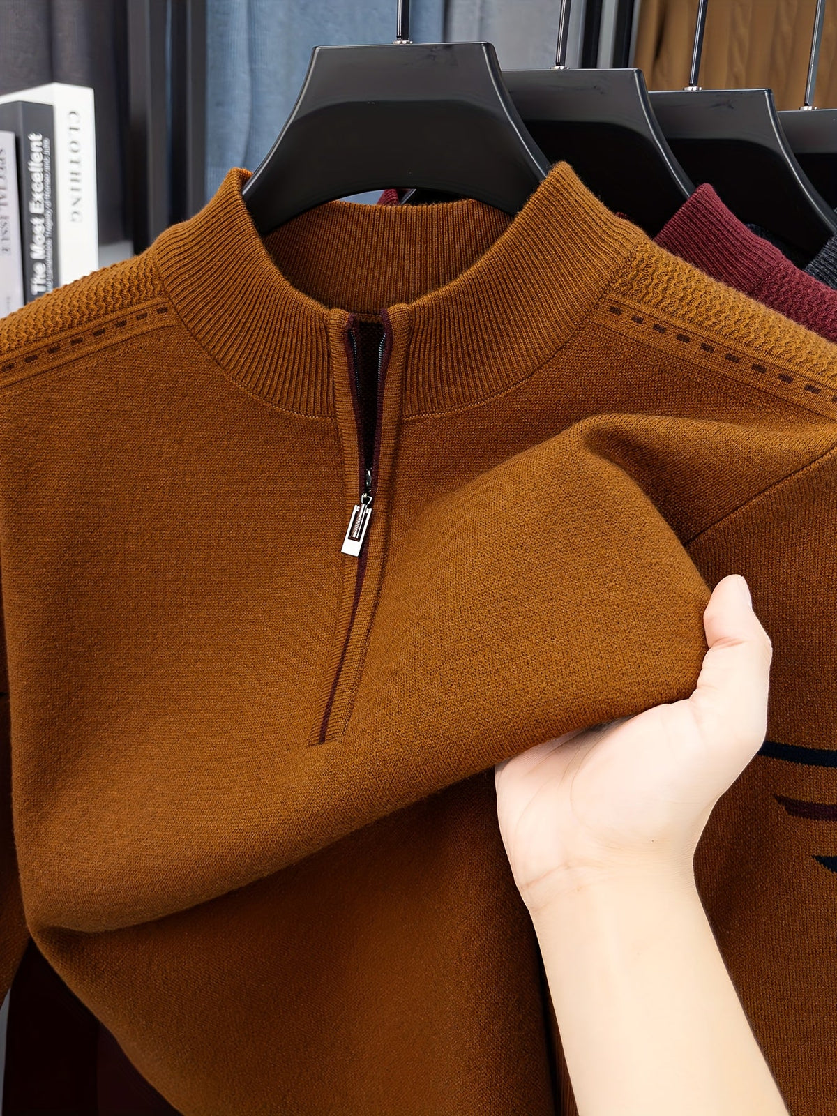 Alden | Strickpullover mit Reißverschlusskragen