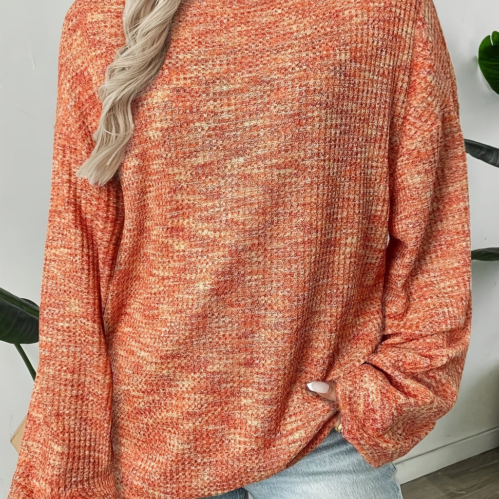 Greta | Lässiger Waffelstrick-Pullover