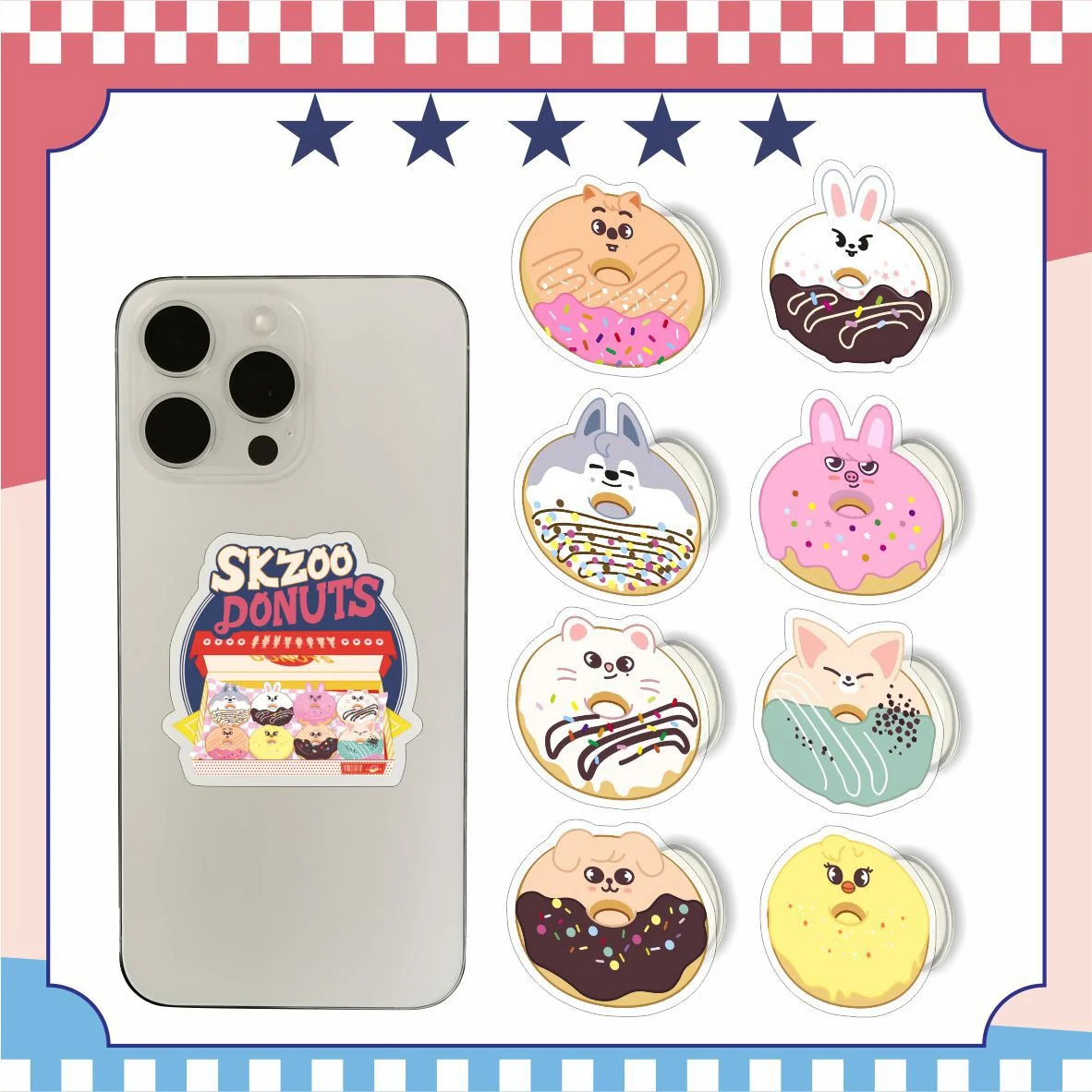 SKZOO Donut Phone Grip - Stray Kids merch