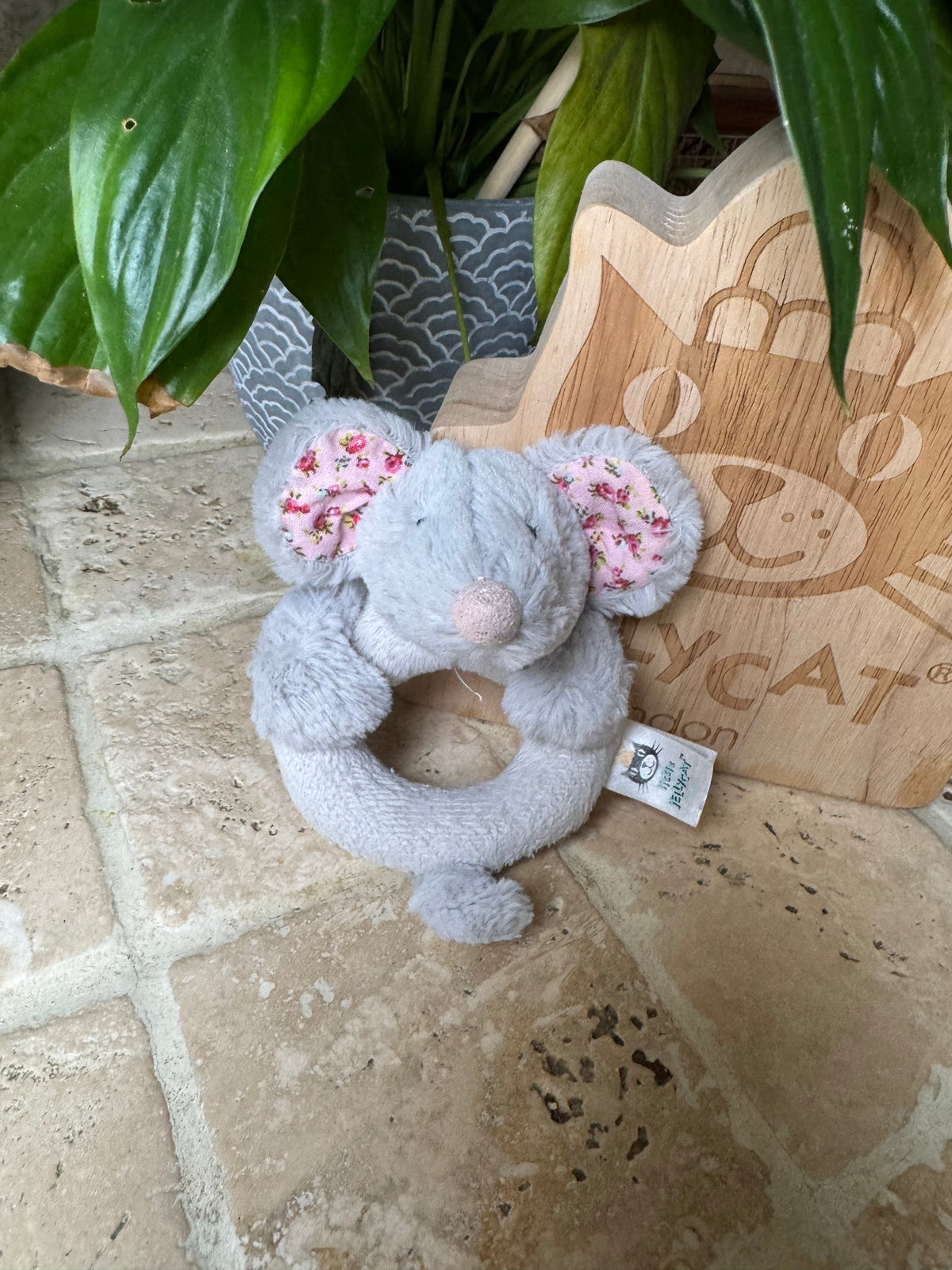 Little Jellycat Blossom mouse rattle