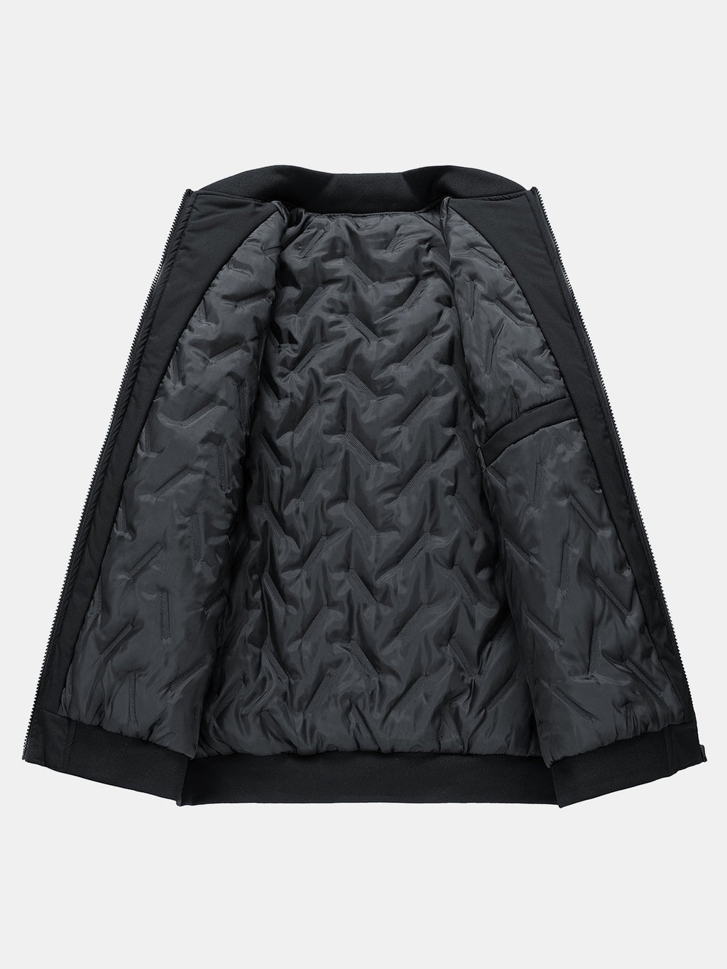 Padded Lining Zip-Up Bomber Jacket