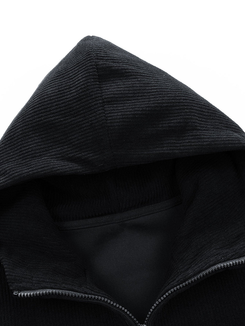 Relax Fit Corduroy Half-Zip Hooded Pullover