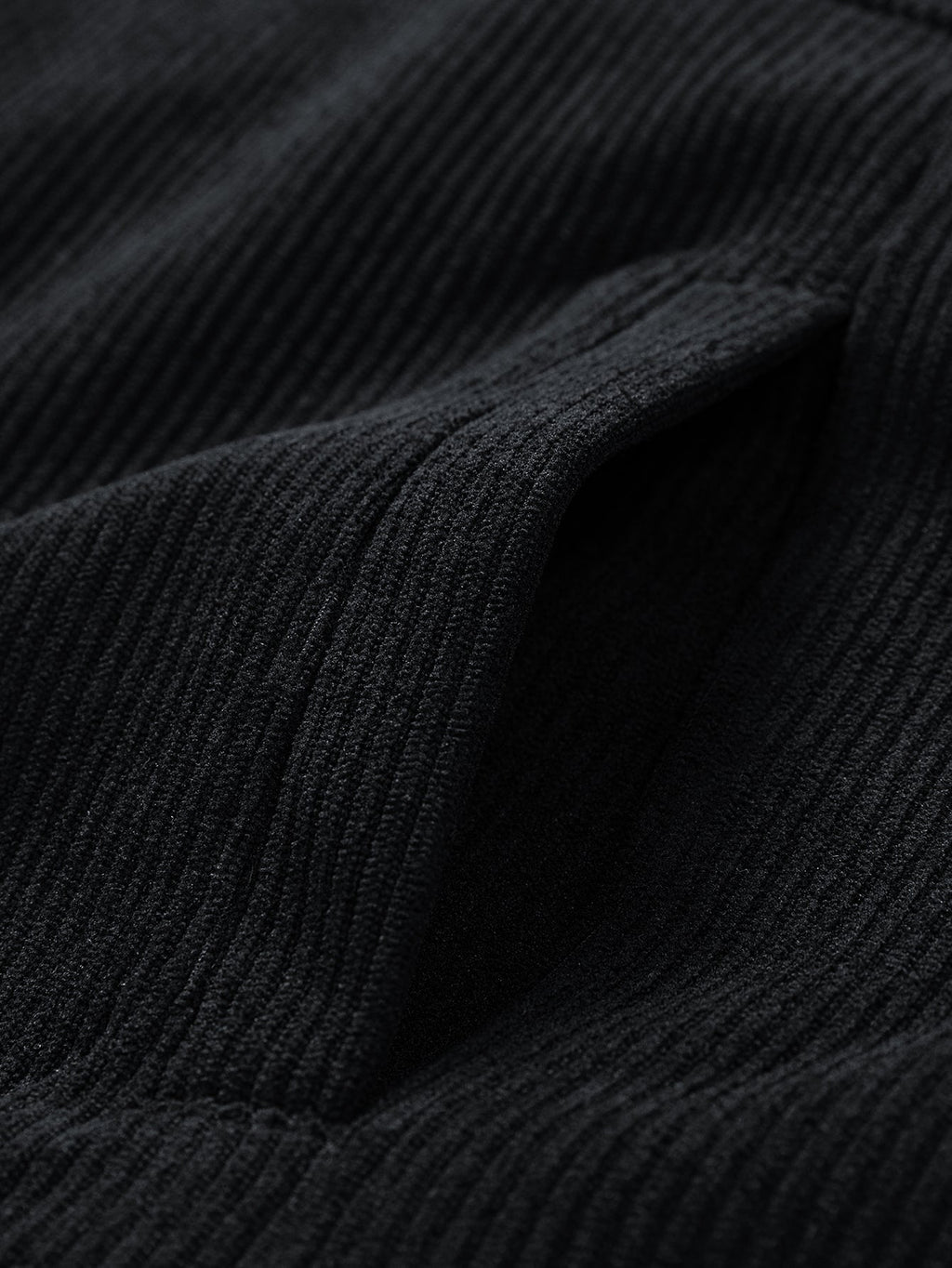 Relax Fit Corduroy Half-Zip Hooded Pullover